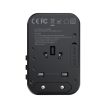 Choetech USB-C*2+A (65W, fekete, travel, US,UK,EU,AU), töltő
