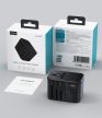 Choetech USB-C*2+A (65W, fekete, travel, US,UK,EU,AU), töltő