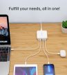 Choetech 4-port 2*USB-C+2*USB-A (4port,asztali,100W,fehér,GAN), töltő