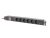 Lanberg PDU-06F-0200-BK 19" 1U 6xSchuko aljzat Schuko csatlakozóvéggel 2m fekete elosztósor kapcsolóval