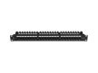 Lanberg PPUA-1124-B 19" 1U Cat.6A UTP 24port árnyékolatlan kábelrendezős fekete patch panel