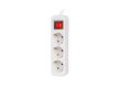 Lanberg PS1-03F-0150-W 3x Schuko aljzat 10A 1.5m kapcsolós fehér elosztósor