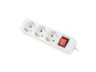 Lanberg PS1-03F-0150-W 3x Schuko aljzat 10A 1.5m kapcsolós fehér elosztósor