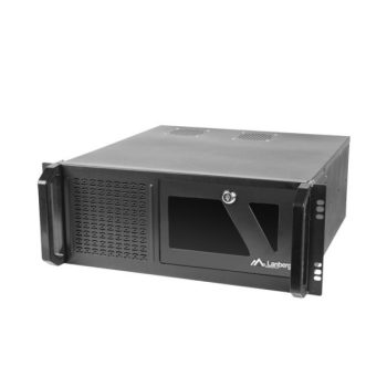   Lanberg SC01-4504-08B 19" 4U SZÉL:430mm MÉLY:450mm MAG:177mm táp nélküli rack szerver ház