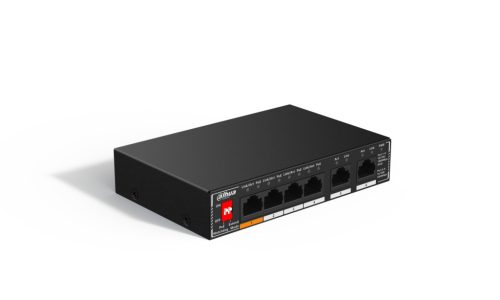 Dahua SG1006P 4x1 Gbps PoE + 2x1 Gbps uplink, 60W, nem menedzselhető PoE Switch