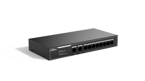 Dahua SG1010LP 8x1 Gbps PoE + 2x1 Gbps uplink, 65W, nem menedzselhető PoE Switch