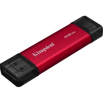 Kingston Dual Portable 512GB USB-A/C 3.2 Gen2 SSD piros