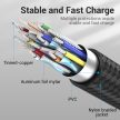 KÁBEL USB-C 3.1/M -> USB-C 3.1/F, 0,5m, (hosszabbító,szövet), Vention