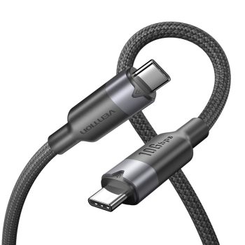 Vention USB-C 3.2/M, 1m,(fekete, Gen2, 10Gbps), kábel