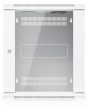 Ubiquiti UACC-RACK-12U-WALL-450-G 19" 12U 635x550x450mm MAX:50kg üvegajtós fehér fali rack szekrény