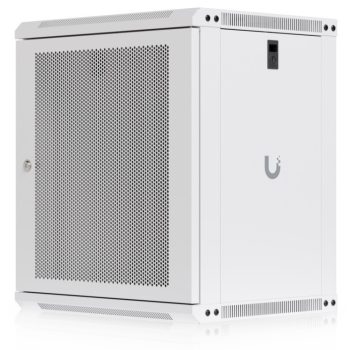   Ubiquiti UACC-RACK-12U-WALL-450-P 19" 12U 635x550x450mm MAX:50kg perforált ajtós fehér fali rack szekrény