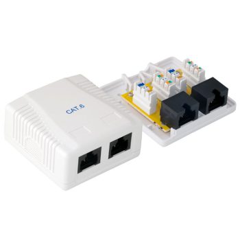 RAIN UTA6210 Cat.6 UTP 2 portos öntapadós fali aljzat