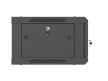 Lanberg WF01-6404-00B 19" 4U SZÉL:600mm MÉLY:450mm MAG:290mm lapraszerelt fémajtós fekete fali rack szekrény