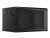 Lanberg WF01-6406-10B 19" 6U SZÉL:600mm MÉLY:450mm MAG:379mm lapraszerelt üvegajtós fekete fali rack szekrény