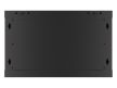 Lanberg WF01-6406-10B 19" 6U SZÉL:600mm MÉLY:450mm MAG:379mm lapraszerelt üvegajtós fekete fali rack szekrény