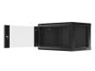 Lanberg WF01-6406-10B 19" 6U SZÉL:600mm MÉLY:450mm MAG:379mm lapraszerelt üvegajtós fekete fali rack szekrény