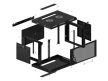 Lanberg WF01-6406-23B 19" 6U SZÉL:600mm MÉLY:450mm MAG:379mm lapraszerelt perforált ajtós fekete fali rack szekrény