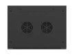 Lanberg WF01-6409-00B 19" 9U SZÉL:600mm MÉLY:450mm MAG:512mm lapraszerelt fémajtós fekete fali rack szekrény