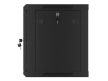 Lanberg WF01-6409-10B 19" 9U SZÉL:600mm MÉLY:450mm MAG:512mm lapraszerelt üvegajtós fekete fali rack szekrény