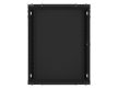 Lanberg WF01-6415-10B 19" 15U SZÉL:600mm MÉLY:450mm MAG:774mm lapraszerelt üvegajtós fekete fali rack szekrény