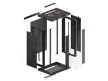 Lanberg WF01-6418-10B 19" 18U SZÉL:600mm MÉLY:450mm MAG:907mm lapraszerelt üvegajtós fekete fali rack szekrény