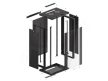 Lanberg WF01-6422-10B 19" 22U SZÉL:600mm MÉLY:450mm MAG:1085mm lapraszerelt üvegajtós fekete fali rack szekrény