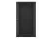 Lanberg WF01-6422-10B 19" 22U SZÉL:600mm MÉLY:450mm MAG:1085mm lapraszerelt üvegajtós fekete fali rack szekrény