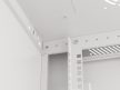 Lanberg WF01-6427-10S 19" 27U SZÉL:600mm MÉLY:450mm MAG:1307mm lapraszerelt üvegajtós szürke fali rack szekrény