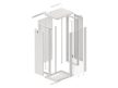 Lanberg WF01-6427-10S 19" 27U SZÉL:600mm MÉLY:450mm MAG:1307mm lapraszerelt üvegajtós szürke fali rack szekrény