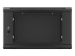 Lanberg WF01-6606-10B 19" 6U SZÉL:600mm MÉLY:600mm MAG:379mm lapraszerelt üvegajtós fekete fali rack szekrény