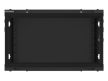 Lanberg WF01-6606-10B 19" 6U SZÉL:600mm MÉLY:600mm MAG:379mm lapraszerelt üvegajtós fekete fali rack szekrény