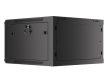 Lanberg WF01-6606-10B 19" 6U SZÉL:600mm MÉLY:600mm MAG:379mm lapraszerelt üvegajtós fekete fali rack szekrény