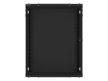 Lanberg WF01-6615-10B 19" 15U SZÉL:600mm MÉLY:600mm MAG:774mm lapraszerelt üvegajtós fekete fali rack szekrény