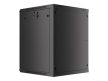 Lanberg WF01-6615-10B 19" 15U SZÉL:600mm MÉLY:600mm MAG:774mm lapraszerelt üvegajtós fekete fali rack szekrény