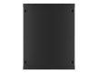 Lanberg WF01-6615-10B 19" 15U SZÉL:600mm MÉLY:600mm MAG:774mm lapraszerelt üvegajtós fekete fali rack szekrény