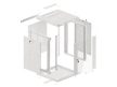 Lanberg WF01-6615-10S 19" 15U SZÉL:600mm MÉLY:600mm MAG:774mm lapraszerelt üvegajtós szürke fali rack szekrény