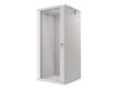 Lanberg WF01-6627-10S 19" 27U SZÉL:600mm MÉLY:600mm MAG:1307mm lapraszerelt üvegajtós szürke fali rack szekrény