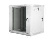 Lanberg WF02-6612-10S 19" 12U SZÉL:600mm MÉLY:600mm MAG:640mm lapraszerelt üvegajtós szürke kétrészes fali rack szekrény