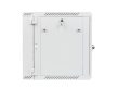 Lanberg WF02-6612-10S 19" 12U SZÉL:600mm MÉLY:600mm MAG:640mm lapraszerelt üvegajtós szürke kétrészes fali rack szekrény