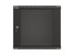 Lanberg WF03-5309-10B 19" 9U SZÉL:540mm MÉLY:350mm MAG:500mm lapraszerelt üvegajtós fekete fali rack szekrény