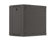 Lanberg WF03-5309-10B 19" 9U SZÉL:540mm MÉLY:350mm MAG:500mm lapraszerelt üvegajtós fekete fali rack szekrény