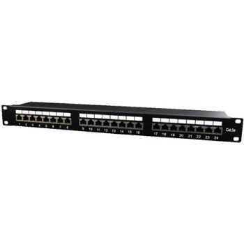Gembird 24 portos Cat.5E 1U 19" RJ45 Patch Panel Gembird 24 portos Cat.5E 1U 19" RJ45 Patch Panel