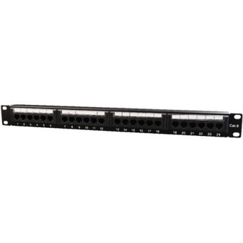 Gembird 24 portos Cat.6 1U 19" RJ45 Patch Panel Gembird 24 portos Cat.6 1U 19" RJ45 Patch Panel